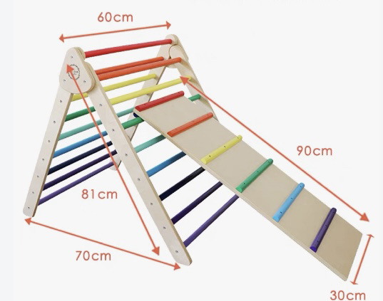 Foldable Wooden Triangle Climb - Outdoor Adventure Toys For Kids ulasan dan harga