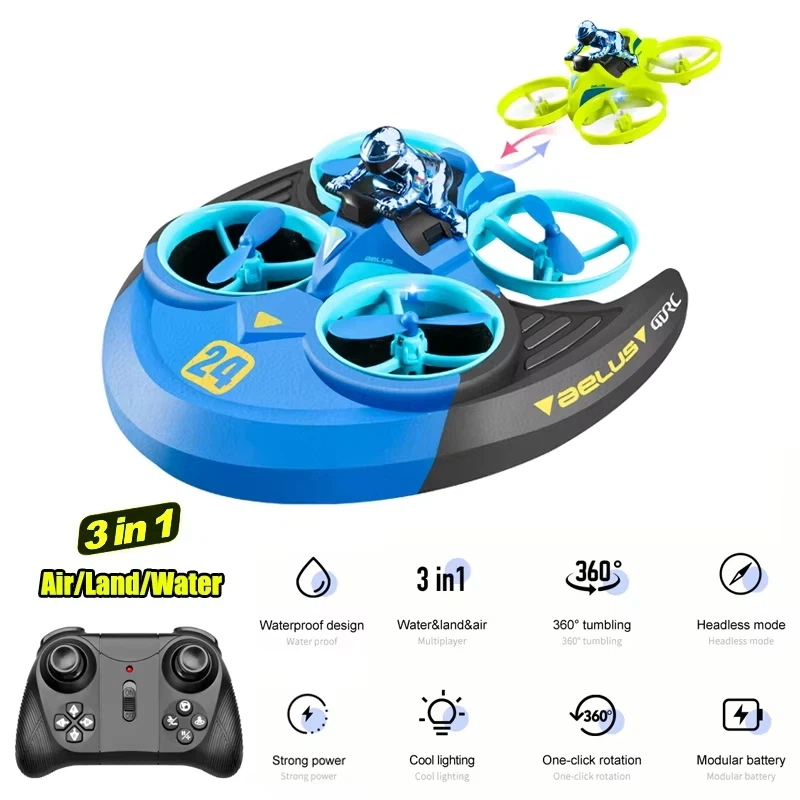 3-in-1 Land Air Sea RC Aircraf - Outdoor Adventure Toys For Kids ulasan dan harga
