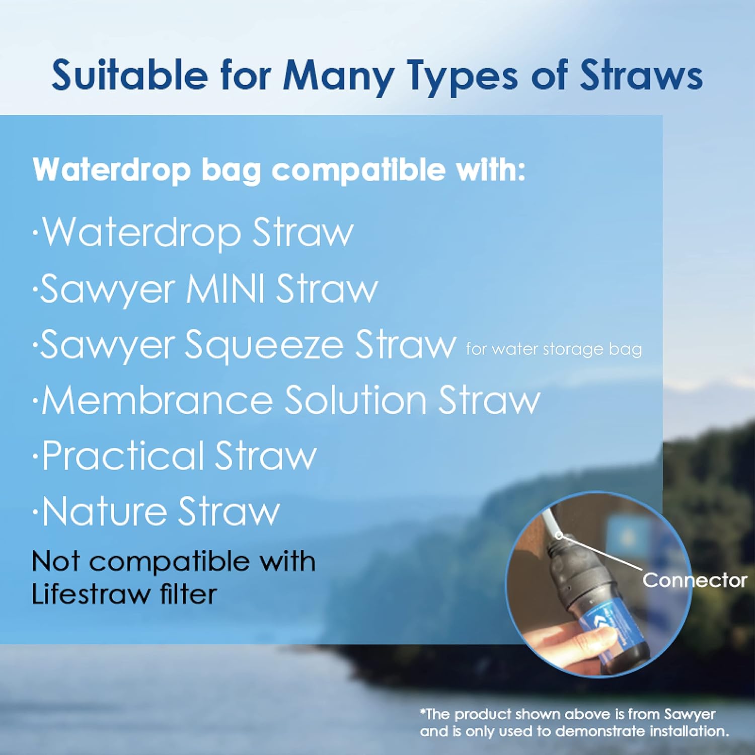 Waterdrop Gravity Water Bag, C - Water Filter Straw ulasan dan harga