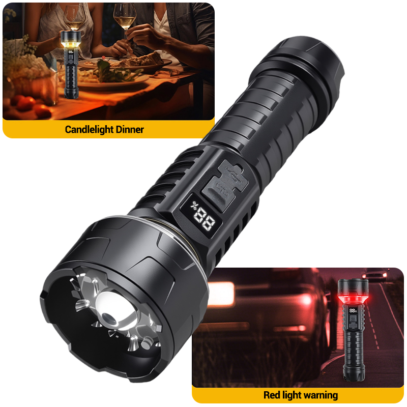 COB LED Flashlight Rechargeabl - Outdoor Adventures ulasan dan harga