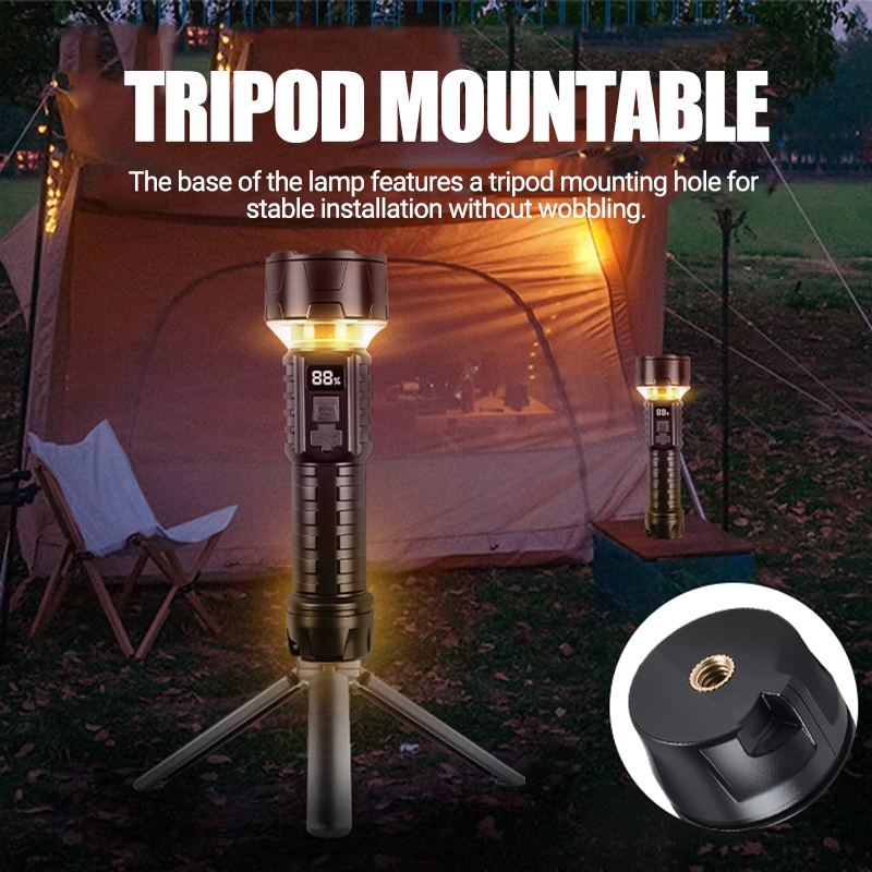 COB LED Flashlight Rechargeabl - Outdoor Adventures ulasan dan harga
