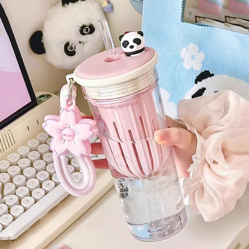 650ml Kawaii Water Bottle With - Water Filter Straw ulasan dan harga