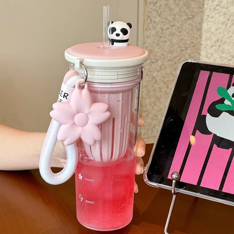 650ml Kawaii Water Bottle With - Water Filter Straw ulasan dan harga