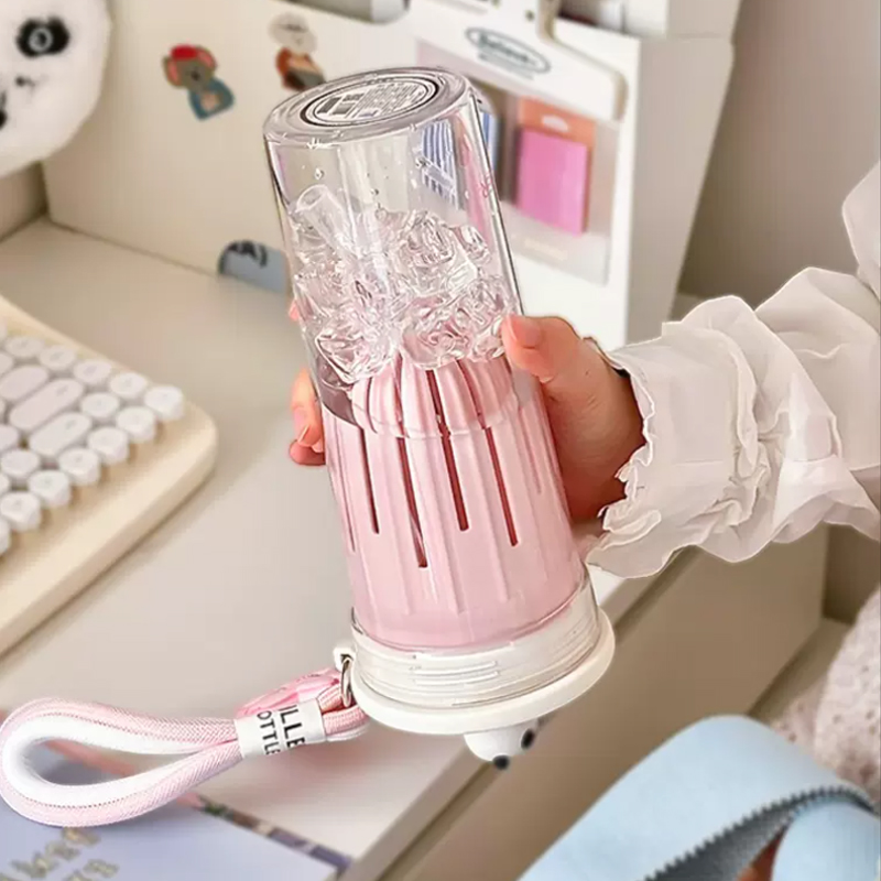 650ml Kawaii Water Bottle With - Water Filter Straw ulasan dan harga