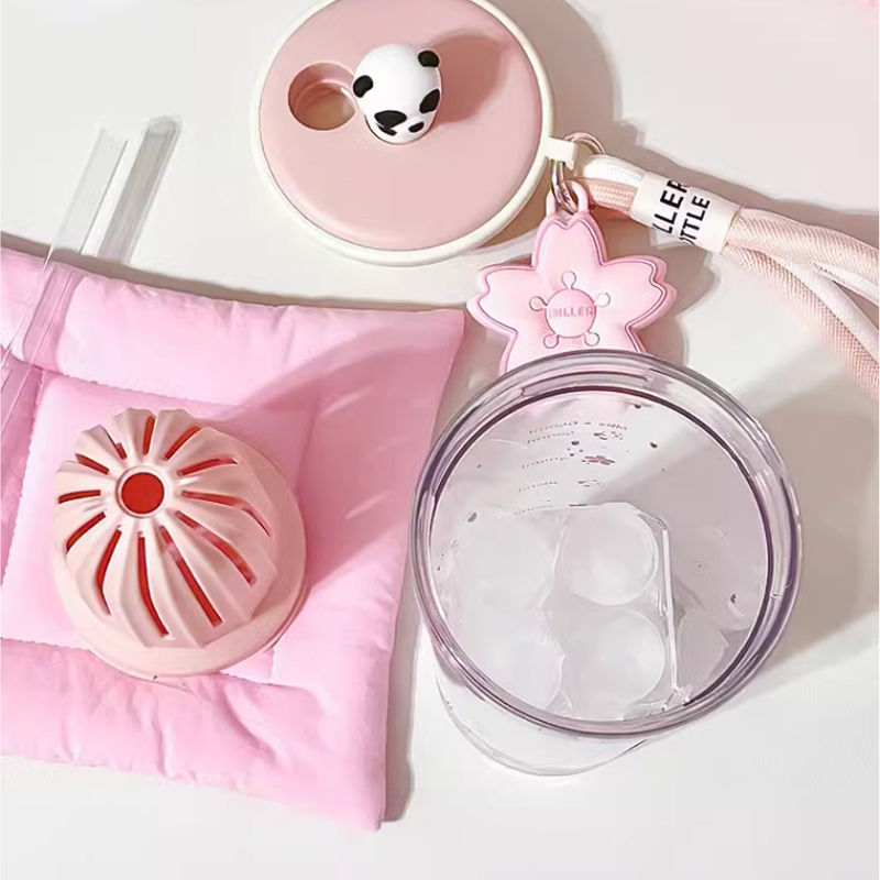 650ml Kawaii Water Bottle With - Water Filter Straw ulasan dan harga